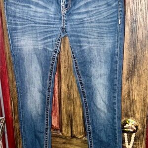 BKE Women's Blue Skinny Jeans